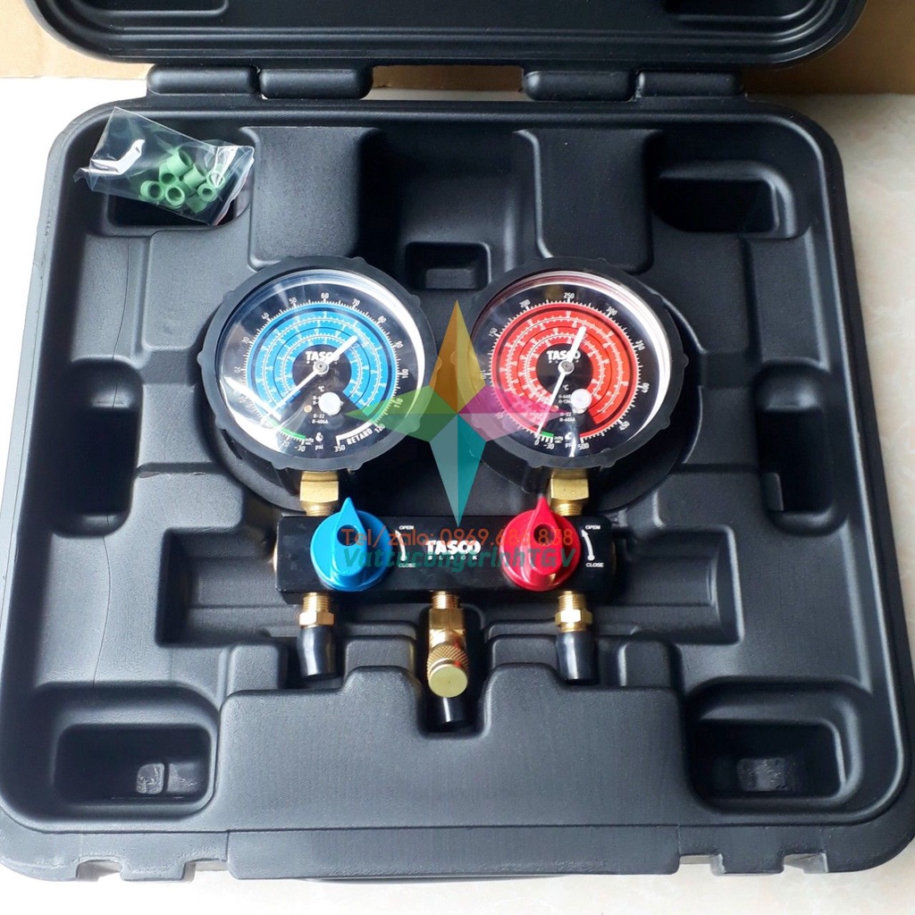 Bộ đồng hồ Gas đôi R22,R134 cao cấp TASCO TB125BV