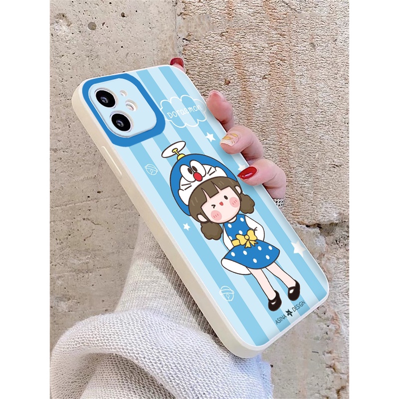 Ốp Lưng IPHONE Doremon Girl So Cute vuông cạnh ốp iphone 11 PRO MAX 11 13 12 pro max 6 6S 7 8 PLUS X XS MAX XR