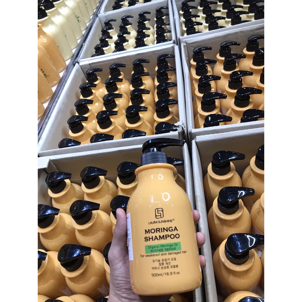 Bộ đôi dầu gội xả Nhật Kim Anh chiết xuất Hoa chùm ngây bảo vệ phục hồi tóc - MORINGA SHAMPOO CONDITIONER LAURA SUNSHINE