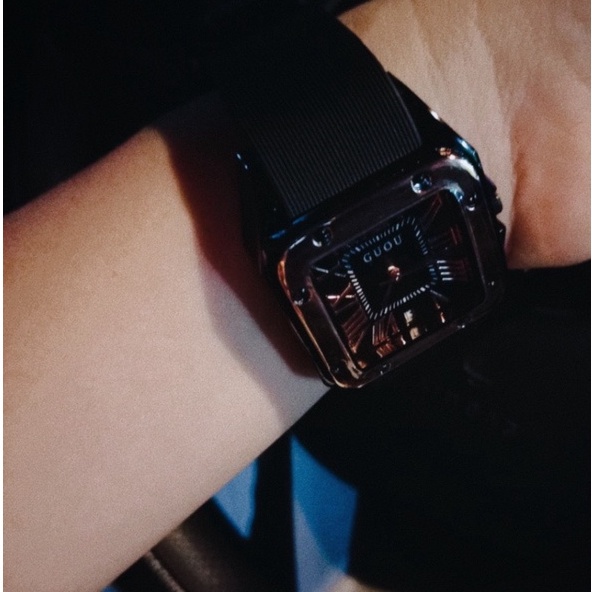 Đồng Hồ Nữ Dây Silicon Mặt Vuông, , Đồng Hồ Thời Trang Thương Hiệu G.UOU