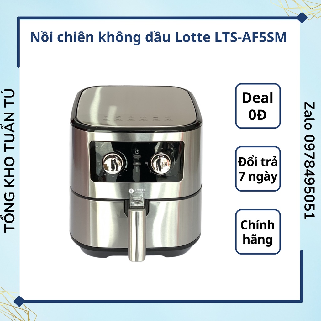 Nồi chiên không dầu Lotte LTS-AF5SM nhập khẩu Hàn Quốc