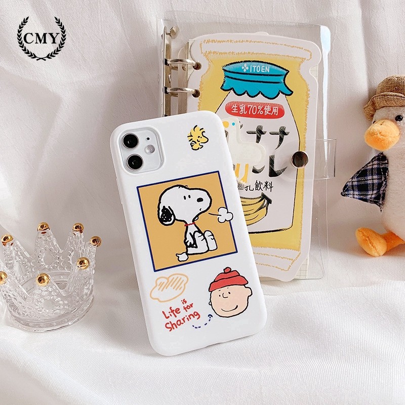✆Ốp lưng TPU silicone in hình Snoopy &amp; Charlie cho iPhone11/11Pro 11pro Max X XR XS 7 8 plus SE 12 pro mini1