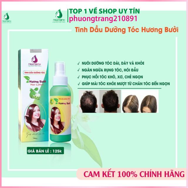 Xịt tinh dầu dưỡng tóc hương bưởi Ngân Bình giúp kích mọc tóc, giảm tình trạng tóc gãy rụng 100ml