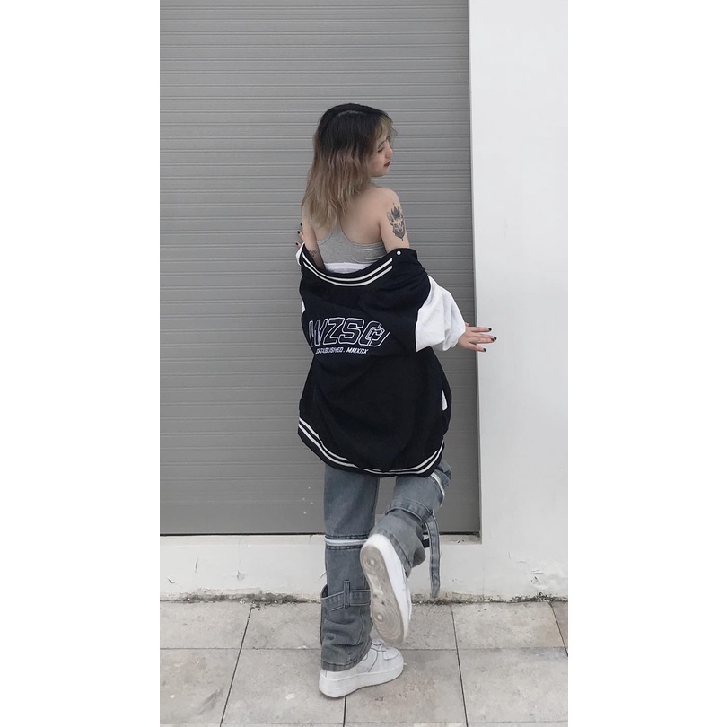 [sẵn] Áo varsity/bomber tay dài chữ WZS (ảnh thật tại shop)