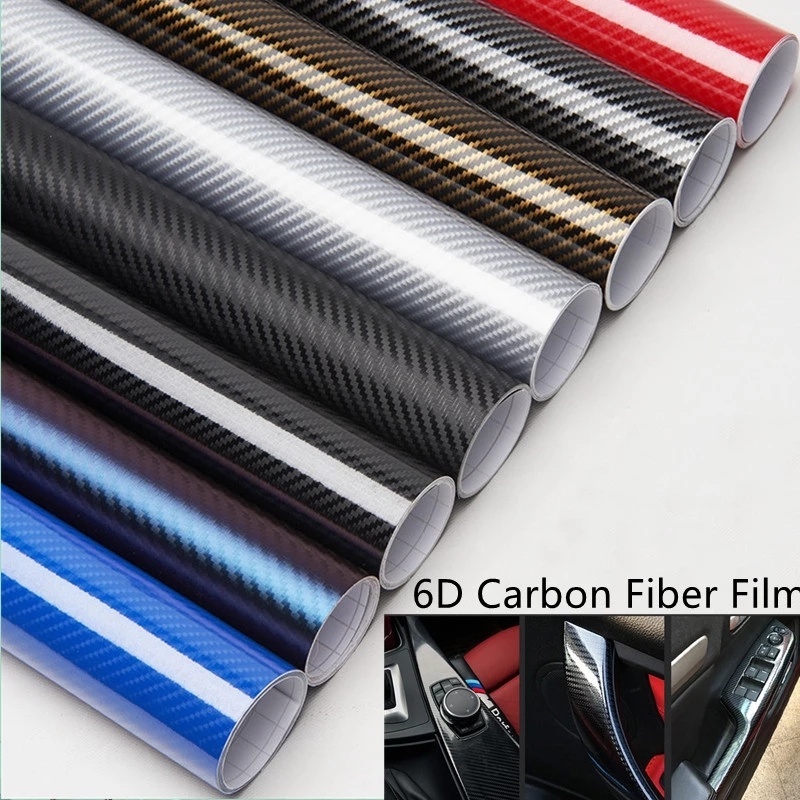 Giấy Đề Can Vinyl Sợi Carbon 5D Bóng Cao 152X10Cm Dán Xe Hơi/Máy Tính Bảng