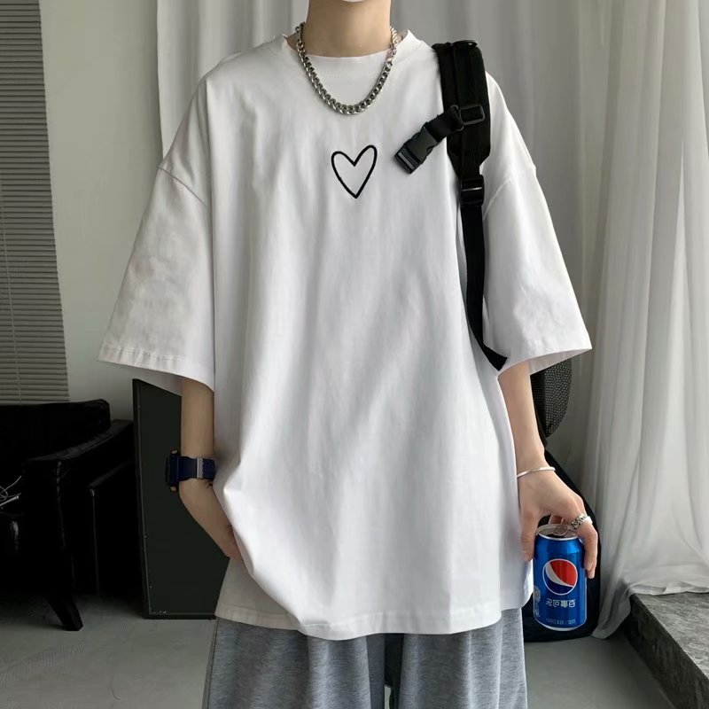 Áo thun ngắn tay phong cách Hàn Quốc thời trang size S-5Xl