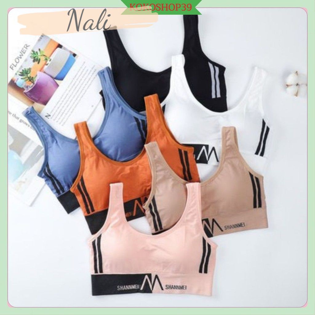 Áo bra, áo tập croptop phối sọc tạp gym, yoga NL029 | BigBuy360 - bigbuy360.vn