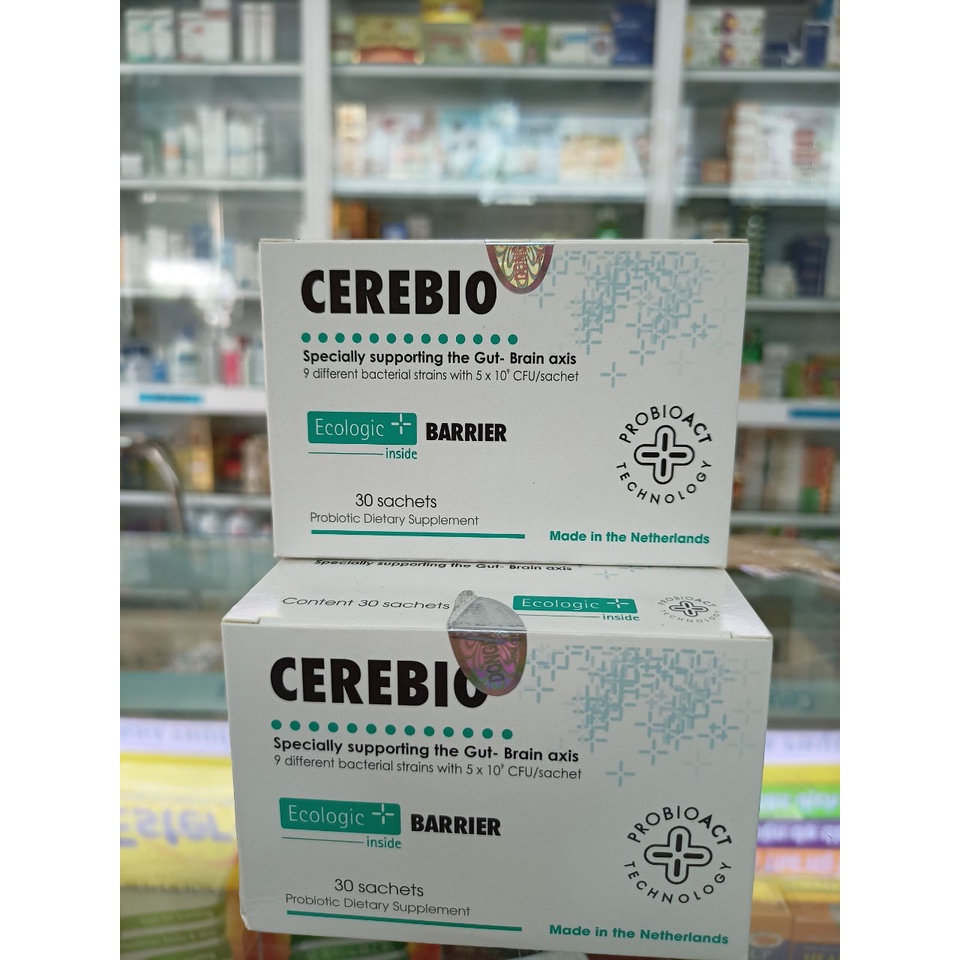 CEREBIO - CẢI THIỆN - BỔ SUNG LỢI KHUẨN ĐƯỜNG RUỘT DÀNH CHO NGƯỜI STRESS, RỐI LOẠN TIÊU HOÁ Hộp 30 gói