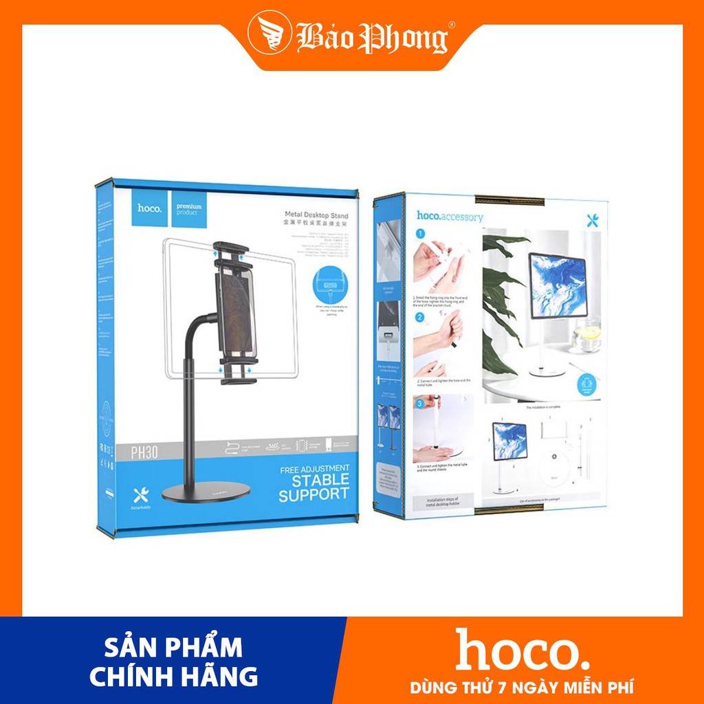 Giá Đỡ Điện Thoại và Máy Tính Bảng Để Bàn HOCO PH30 Dành cho iPhone IP 7 8 Plus X Xs 11 12 Pro Max iPad Mini Samsung Tab