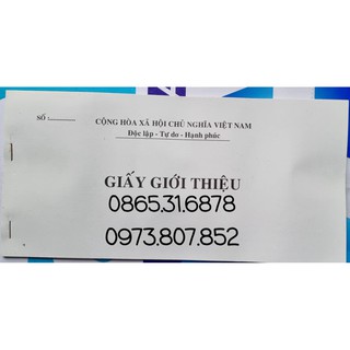 Combo 10 quyển giấy giới thiệu dày 1 liên