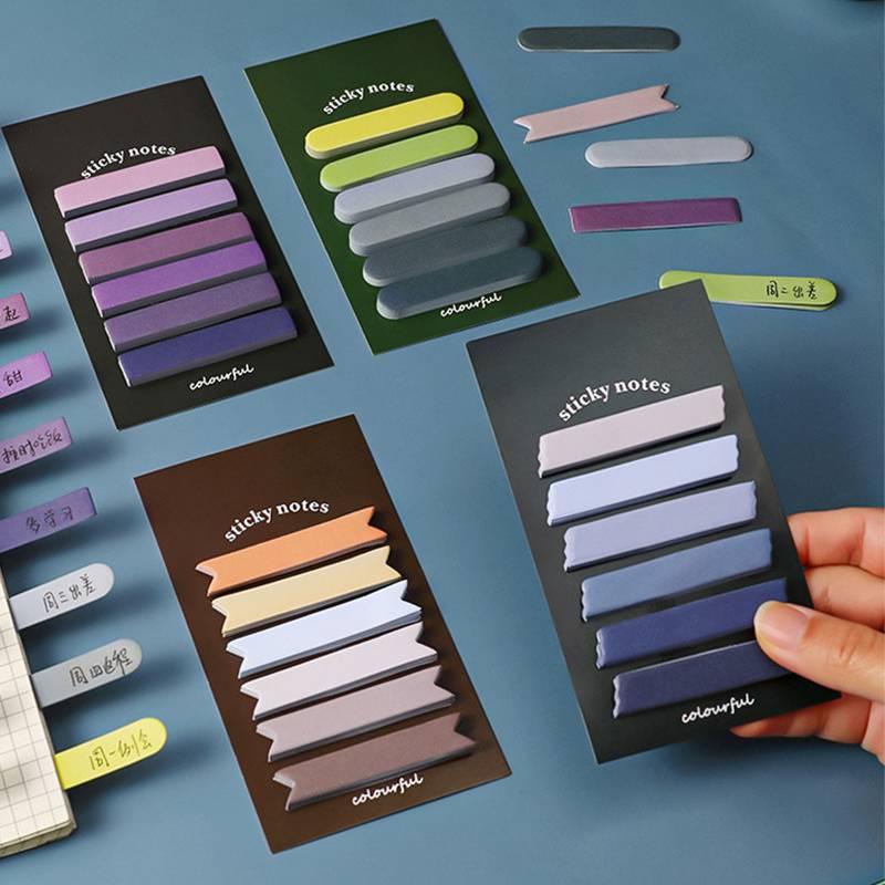 Giấy Ghi Chú 6 Trong 1 Sử Dụng Tiện Lợi Morandi Macaron Sticky Notes Memo Pad Diary Stationary Flakes Scrapbook Decorative Retro Index N Times Sticky kids gift