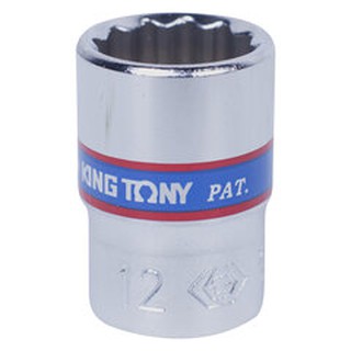 Đầu tuýp ngắn 12 cạnh 1/4 size 10-12mm kingtony 2330
