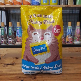 Cát vệ sinh cho mèo giá rẻ Hoàng Đình mùi Táo/Lavender 5kg