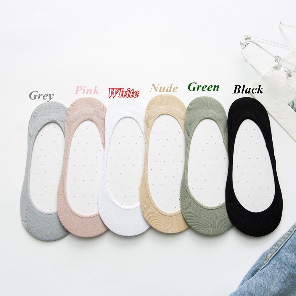 Đôi Vớ Thuyền Silicone Ngắn Thấm Hút Mồ Hôi Chống Trượt