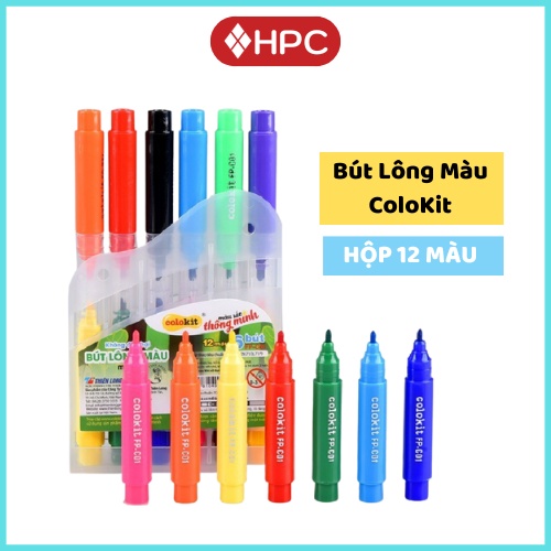 Bút Màu Thiên Long Colokit, Bộ 12 Bút Màu 2 Đầu, Mực Cao Cấp, Thân Thiện Với Môi Trường - HOÀNG PHÁT STORE