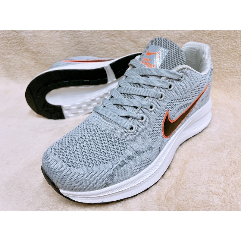 Giày Nike zoom, màu xám-cam [form dáng đẹp],đế zoom siu nhẹ