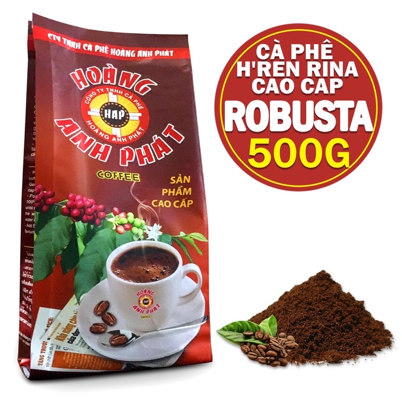 [1KG_Coffee] Cà phê Rina - Cafe pha phin cao cấp Hoàng Anh Phát H’ren Rina gói 500gr | SaiGonFood