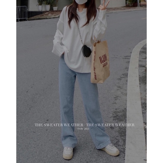 Áo Dài Tay Thu Đông nữ hot năm 2021. Chất Len Xốp dày dặn dáng basic cổ tim sang choảnh | BigBuy360 - bigbuy360.vn