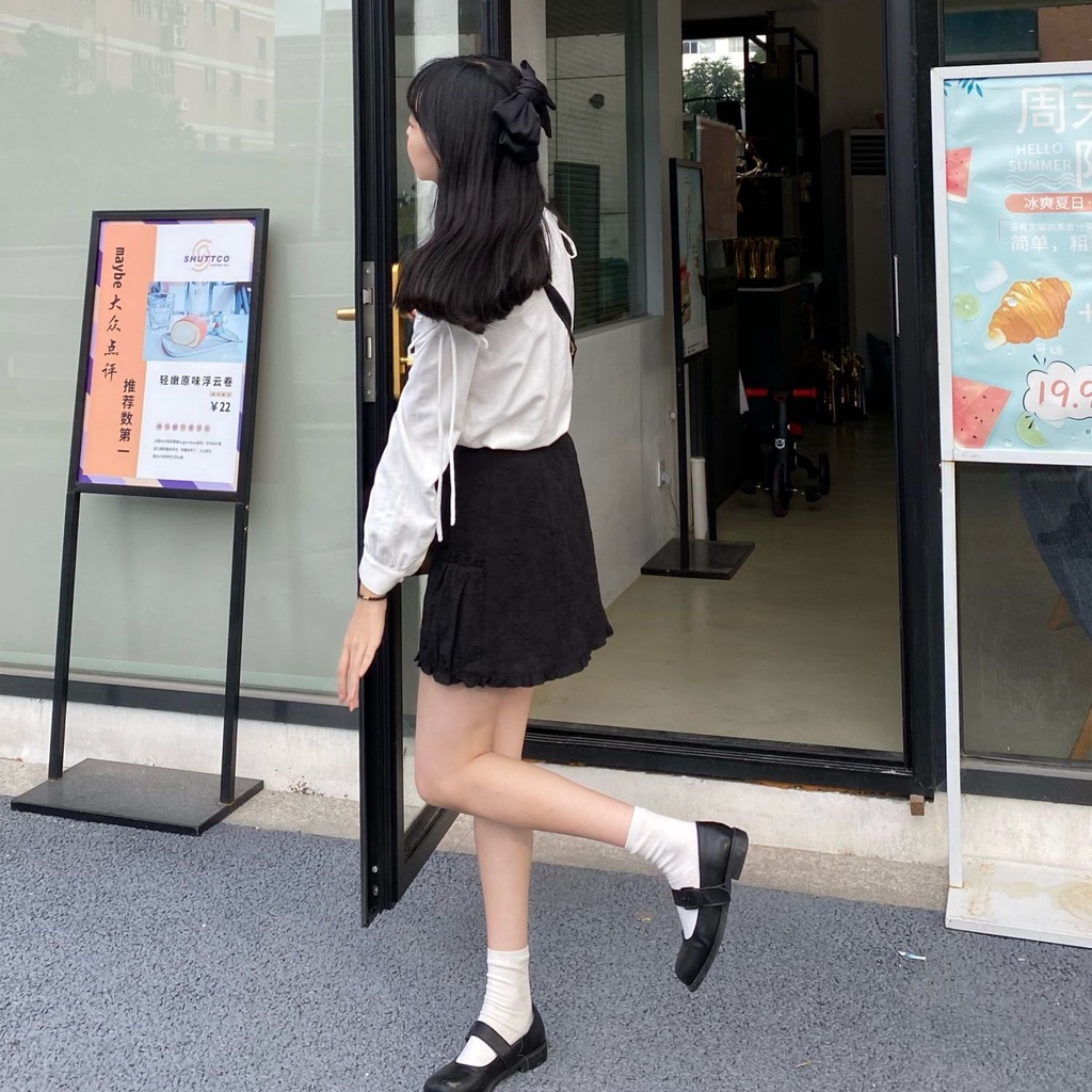 Áo Sơ Mi Dài Tay Thiết Kế Mới Thời Trang Theo Phong Cách Pháp Cho Nữ