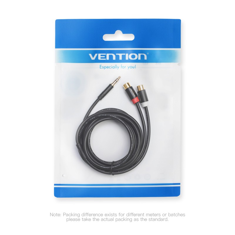 Dây Cáp Âm Thanh Vention Chuyển Đổi Từ Đầu Cắm 3.5mm Sang 2 Cổng Cắm Rca Chuyên Dụng