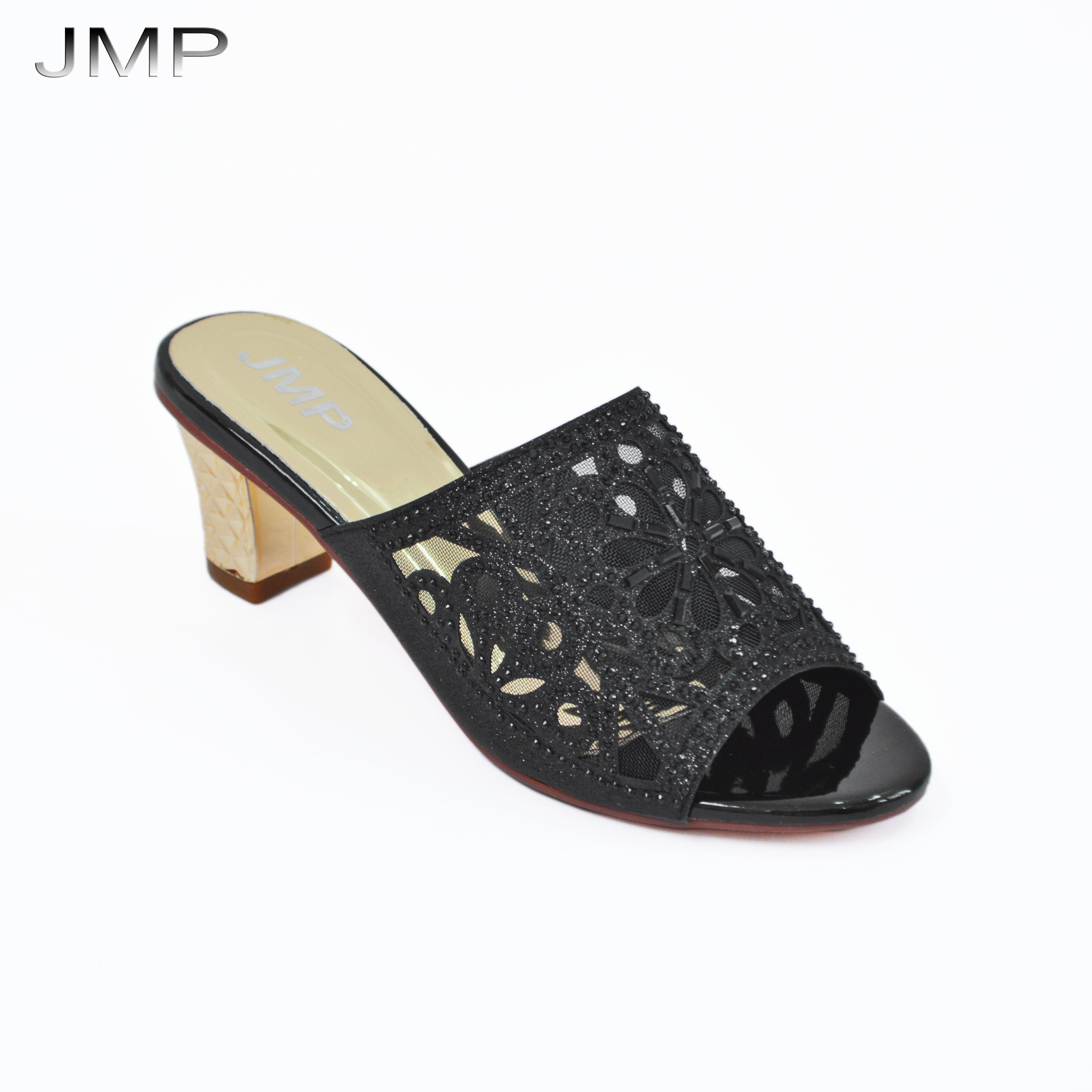 Dép Nữ Cao Gót Đính Hạt Phong Cách Trẻ Trung Cao 5cm - JMP - DE53