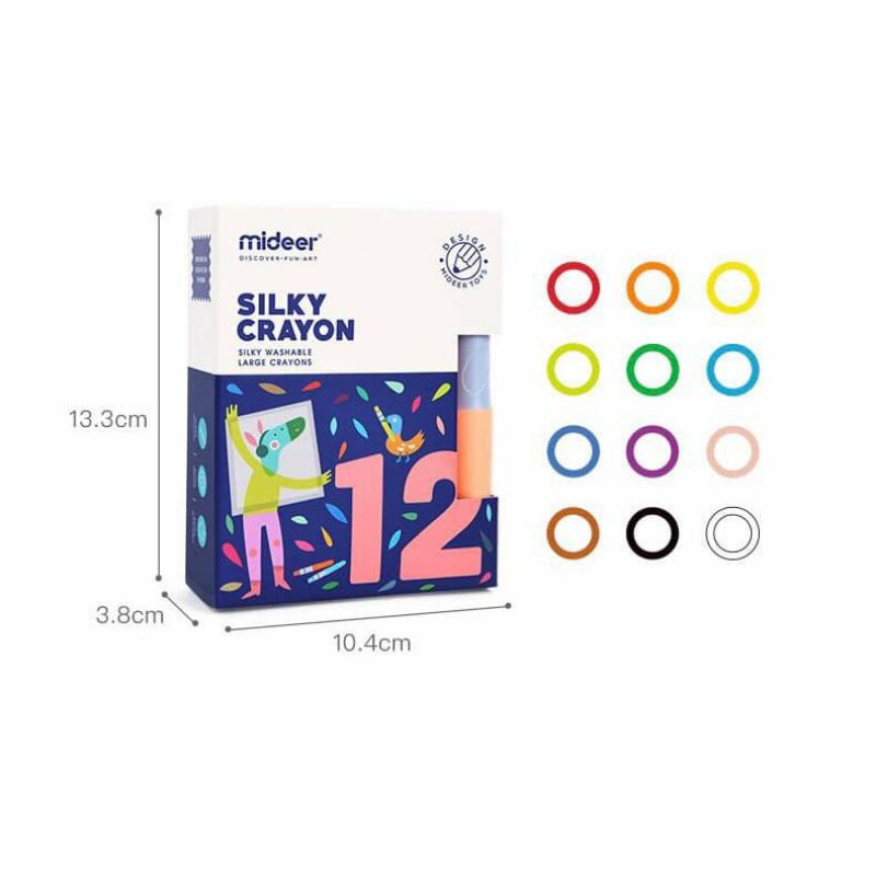 Bút sáp Silky crayon của Mideer- an toàn cho bé