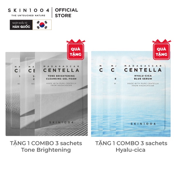 [QT] COMBO 3 sachets 1.5ml Skin1004 Tone Brightening 1.5ml + COMBO 3 sachets Skin1004 Hyalu-cica 1.5ml