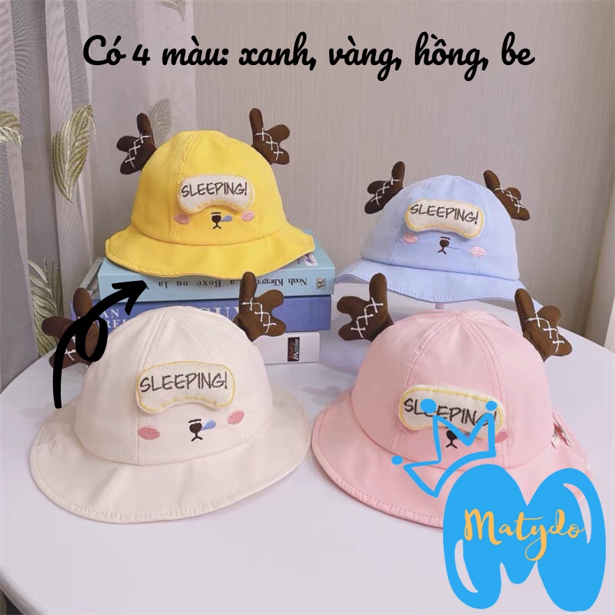Mũ cho bé trai bé gái MATYDO rộng vành hình sleep cute đáng yêu phụ kiện mũ nón trẻ em
