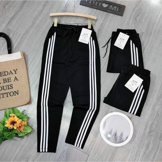 Quần dài 3 sọc ống suông vải thun umi co dãn