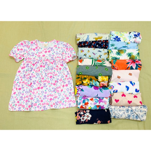 Sét 3 chiếc váy chất cotton cho bé gái