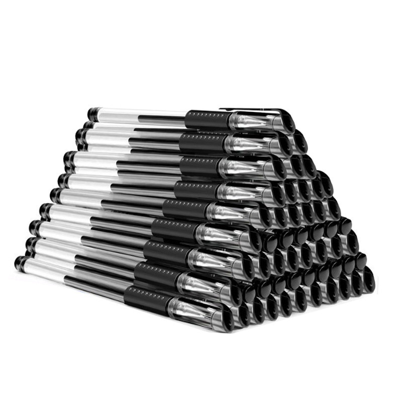 Set 50 chiếc Bút bi nước, mực đều nét chữ đẹp đủ màu xanh đen đỏ - NT Store
