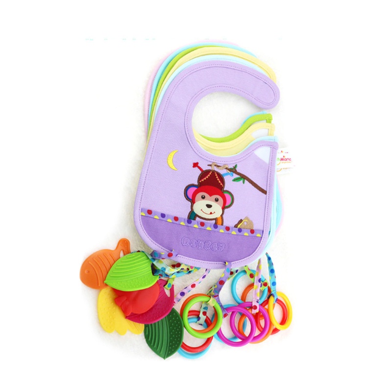 Yếm Ăn Họa Tiết Hoạt Hình Có Thể Điều Chỉnh Cho Bé