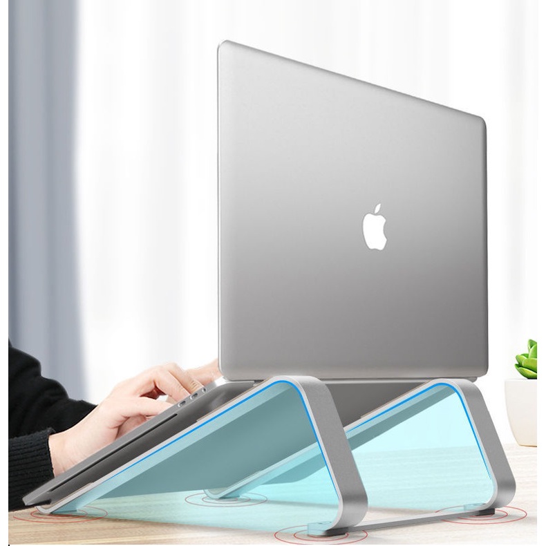 Giá Đỡ Laptop Macbook Crossline Nhôm chữ L kê tản nhiệt cho máy tính 14 inch, 15.6 inch, 13 inch, 17 inch để bàn
