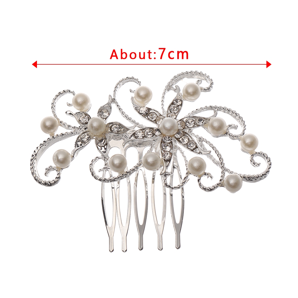 Lược cài tóc hình chiếc lá cho cô dâu