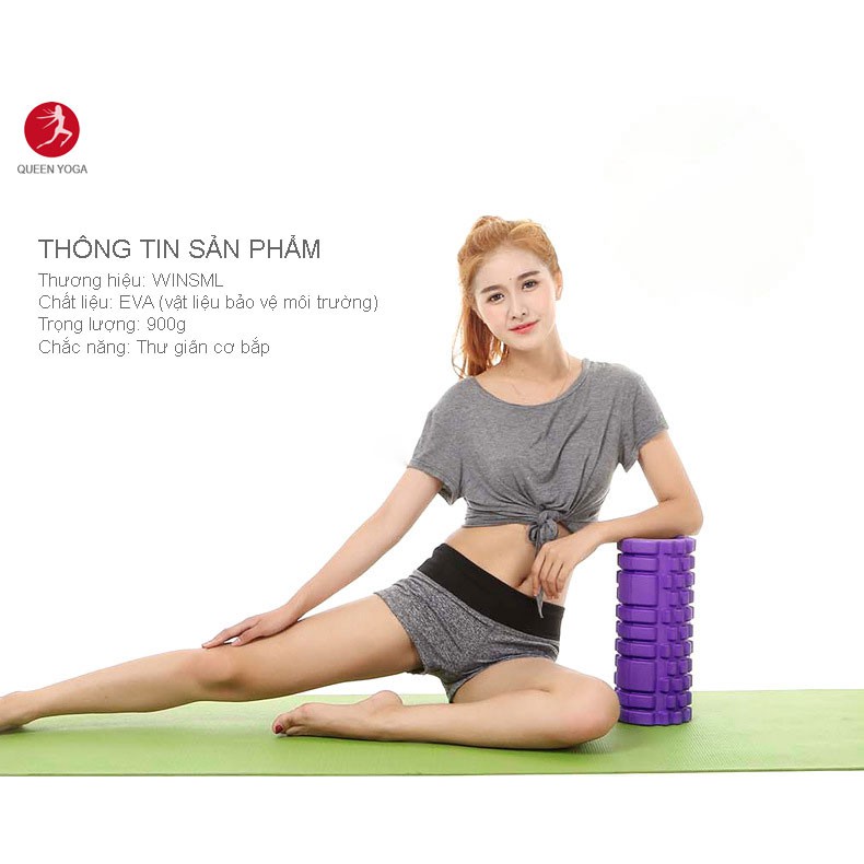 Ống lăn Yoga – Con lăn massage tập Yoga – Foam Roller