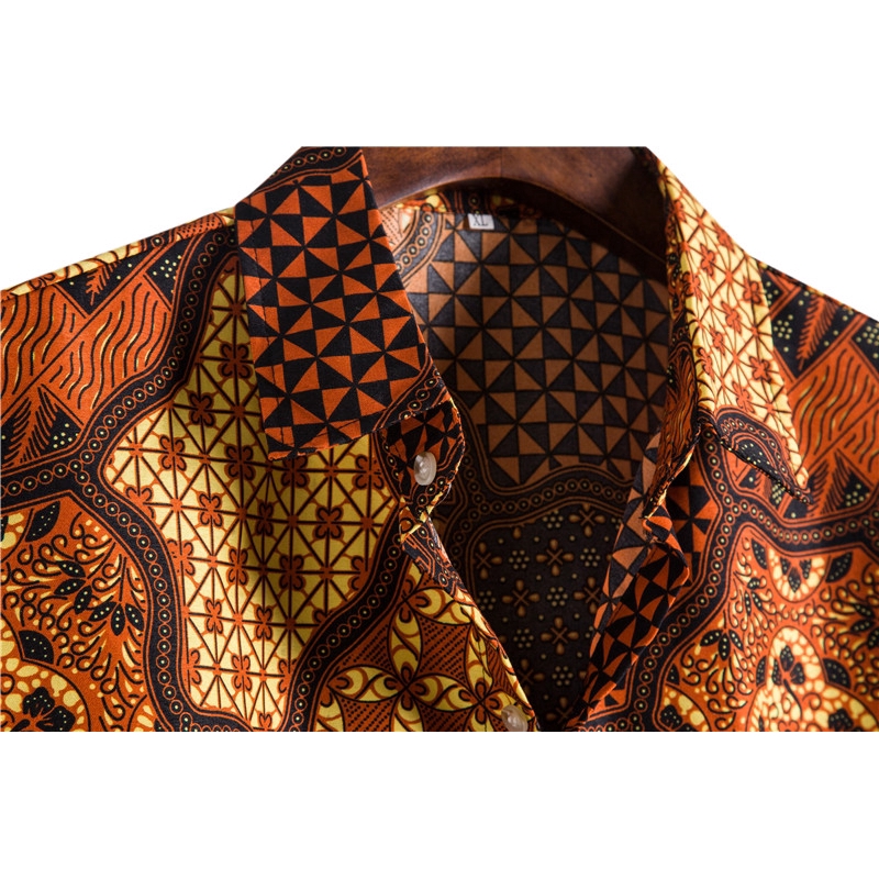 Áo sơ mi ngắn tay in họa tiết trẻ trung thời trang cho nam | BigBuy360 - bigbuy360.vn