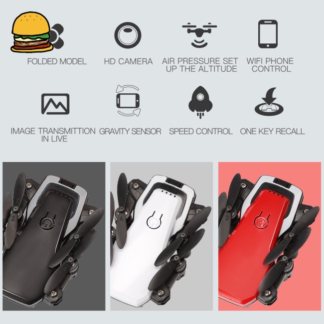 LF606 Mini Drone with Camera Altitude Hold RC Drones with Camera HD Wifi FPV Quadcopter Dron RC VS - Hàng nhập khẩu