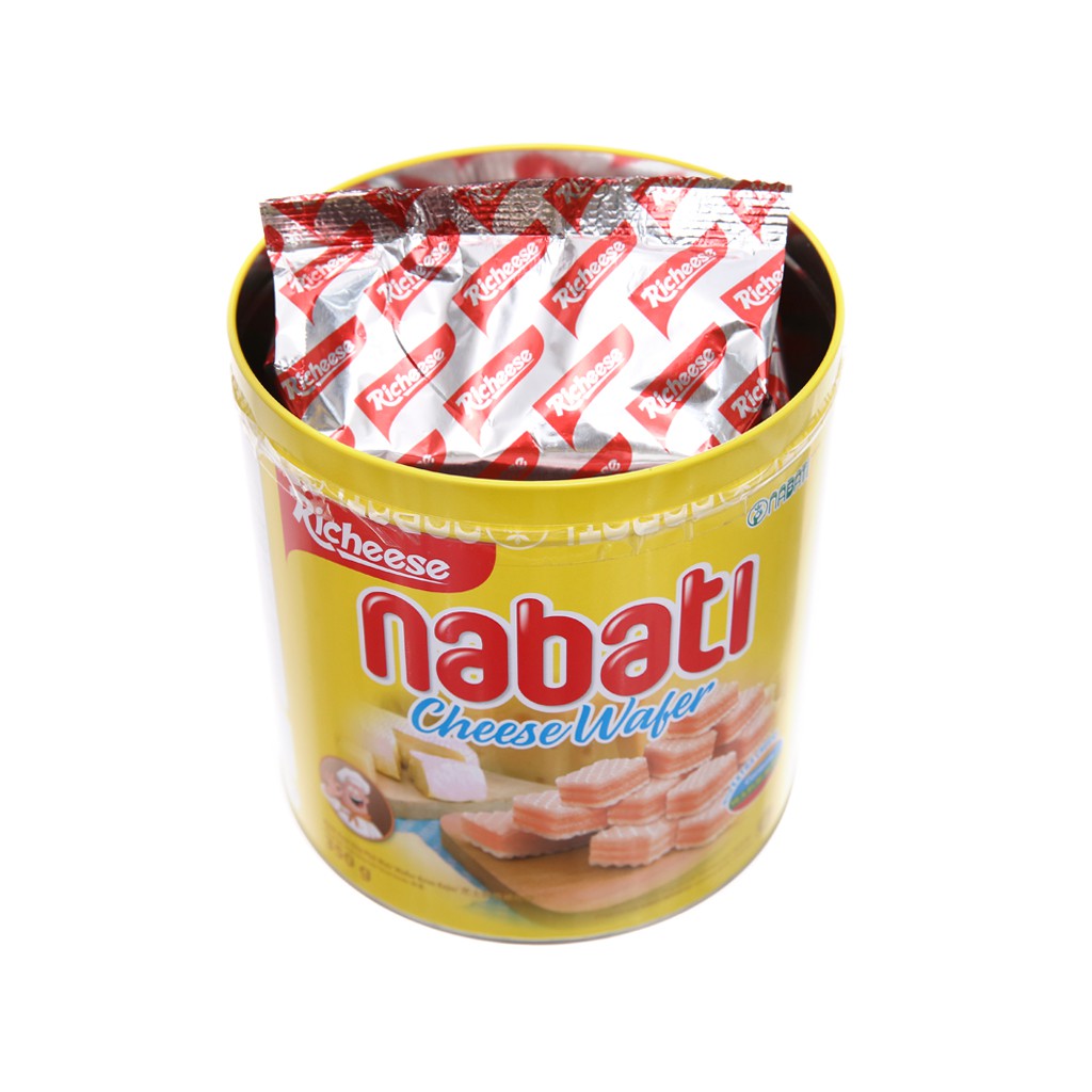 Thùng 6 Lon Bánh Nabati Cheese Wafer hộp thiếc 350g