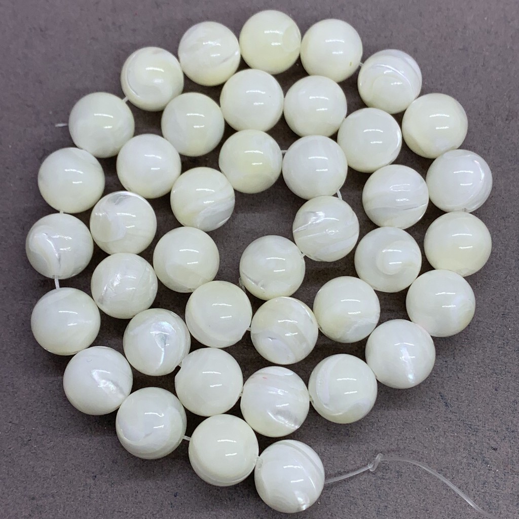 Chuỗi Hạt Ngọc Trai Vỏ Sò Trắng 4-12mm