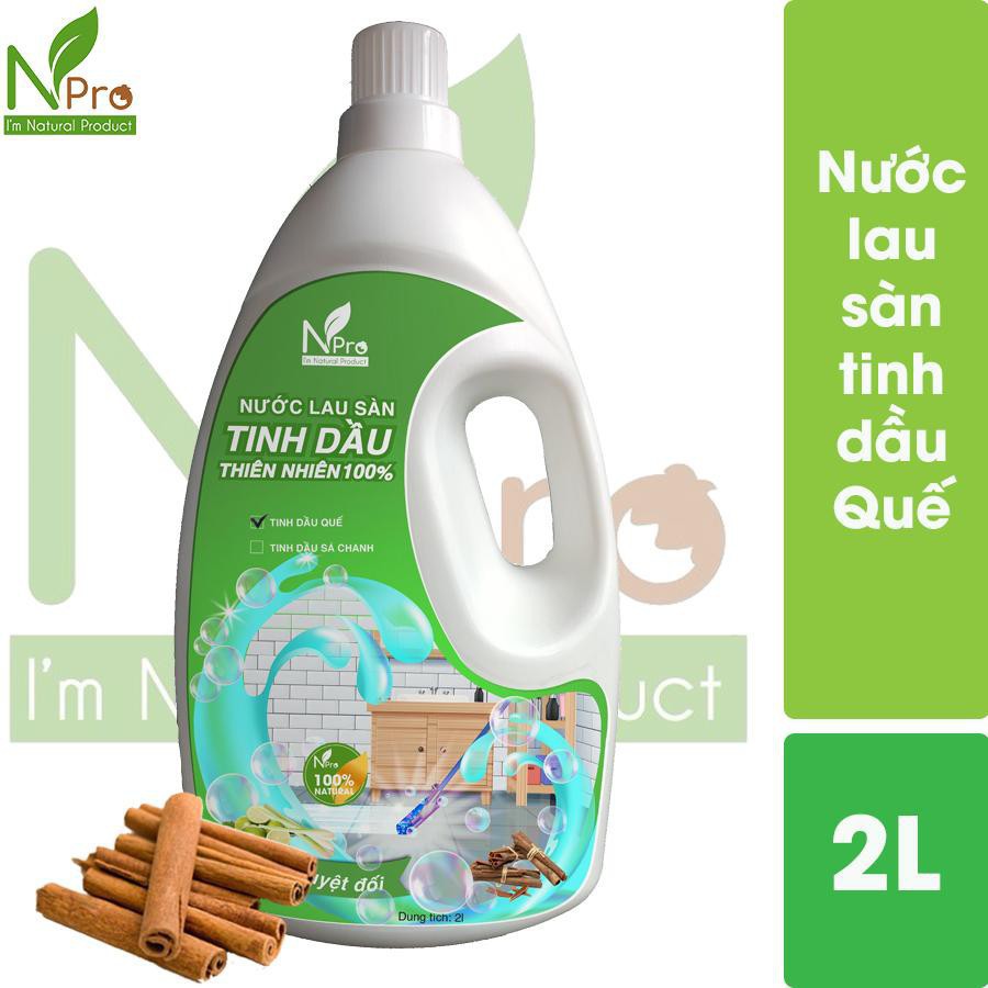 NƯỚC LAU SÀN 100% THIÊN  NHIÊN - TINH DẦU QUẾ - AN TOÀN CHO TRẺ NHỎ - BẢO VỆ GIA ĐÌNH - TẶNG NRC 500ML - NPRO