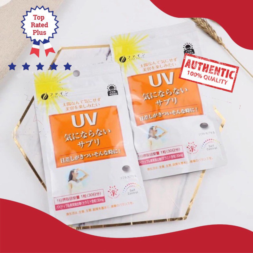 Viên uống chống nắng UV dưỡng trắng Fine Japan kem chống nắng chống UV