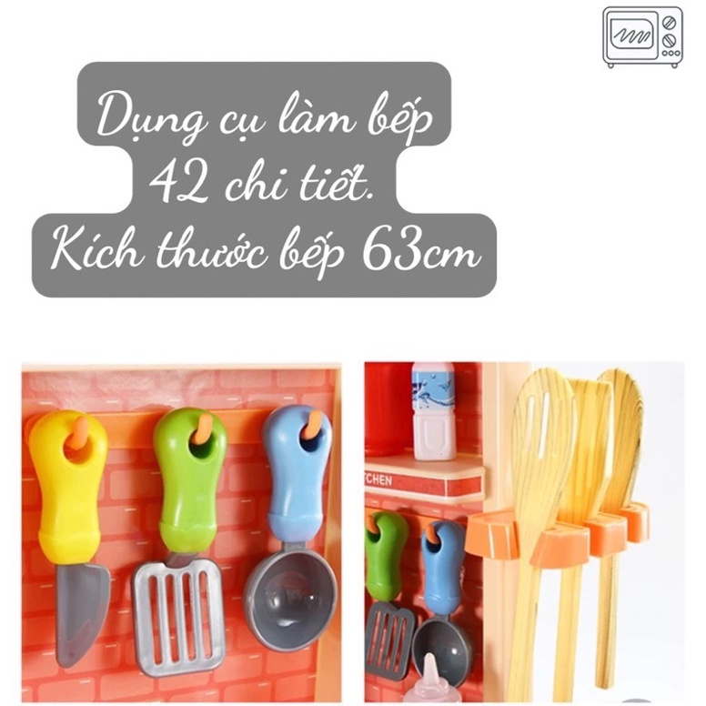 Bộ đồ chơi bếp nấu ăn trẻ em cao cấp - gồm 42 phụ kiện dành cho bé từ 3 tuổi