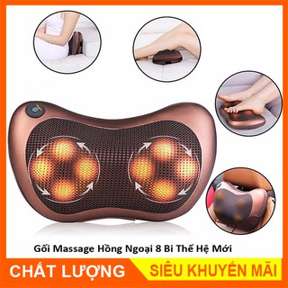 Gối Massage Hồng Ngoại 8 bi Đảo Chiều Mẫu Mới Nhất