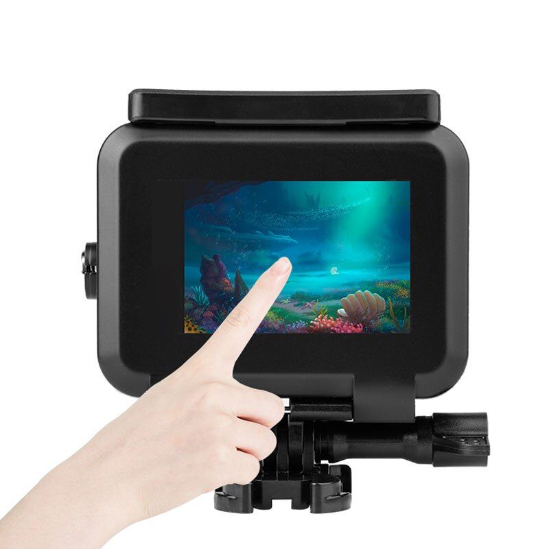 Ốp bảo vệ máy ảnh Go Pro 9/Gopro Hero 9 chống nước đến độ sâu 50m có thể cảm ứng chất lượng cao