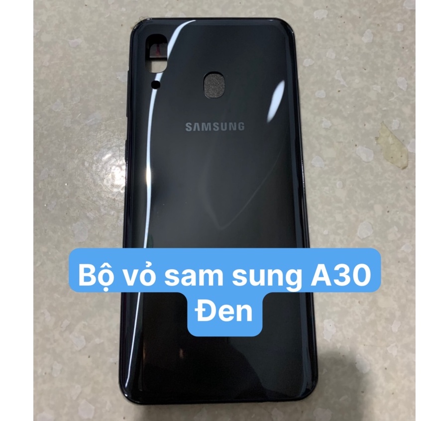 Bộ vỏ samsung A30 - gồm lưng, sườn, phím, kính camera