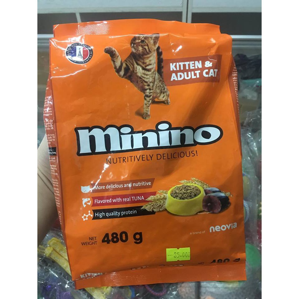 2 gói thức ăn mèo Minino 1,3kg