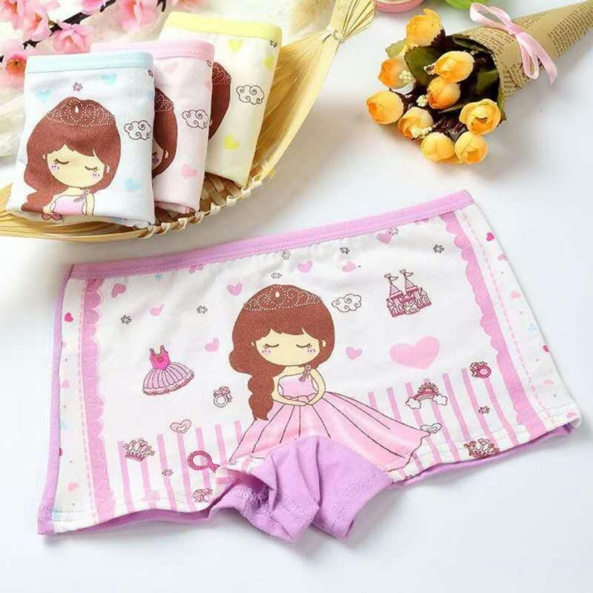 Set 4 quần lót đùi cotton cho bé gái từ 2 -10 tuổi gồm nhiều mẫu (giao ngẫu nhiên)