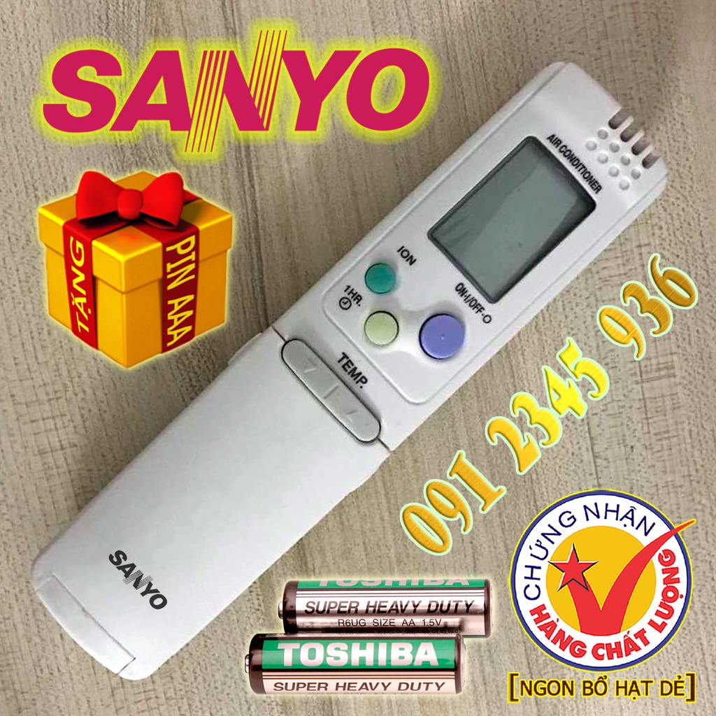 Remote Điều khiển Điều hòa Máy lạnh SANYO "HÀNG ĐẸP". (Mẫu số 3)