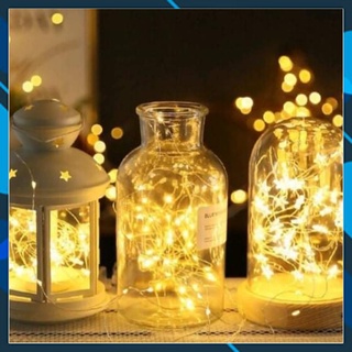 Đèn led đom đóm, đèn fairylight màu vàng 1m