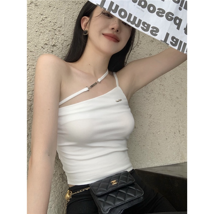 Áo QADCOL dáng ngắn lưng cao màu trơn ngọt ngào cho nữ